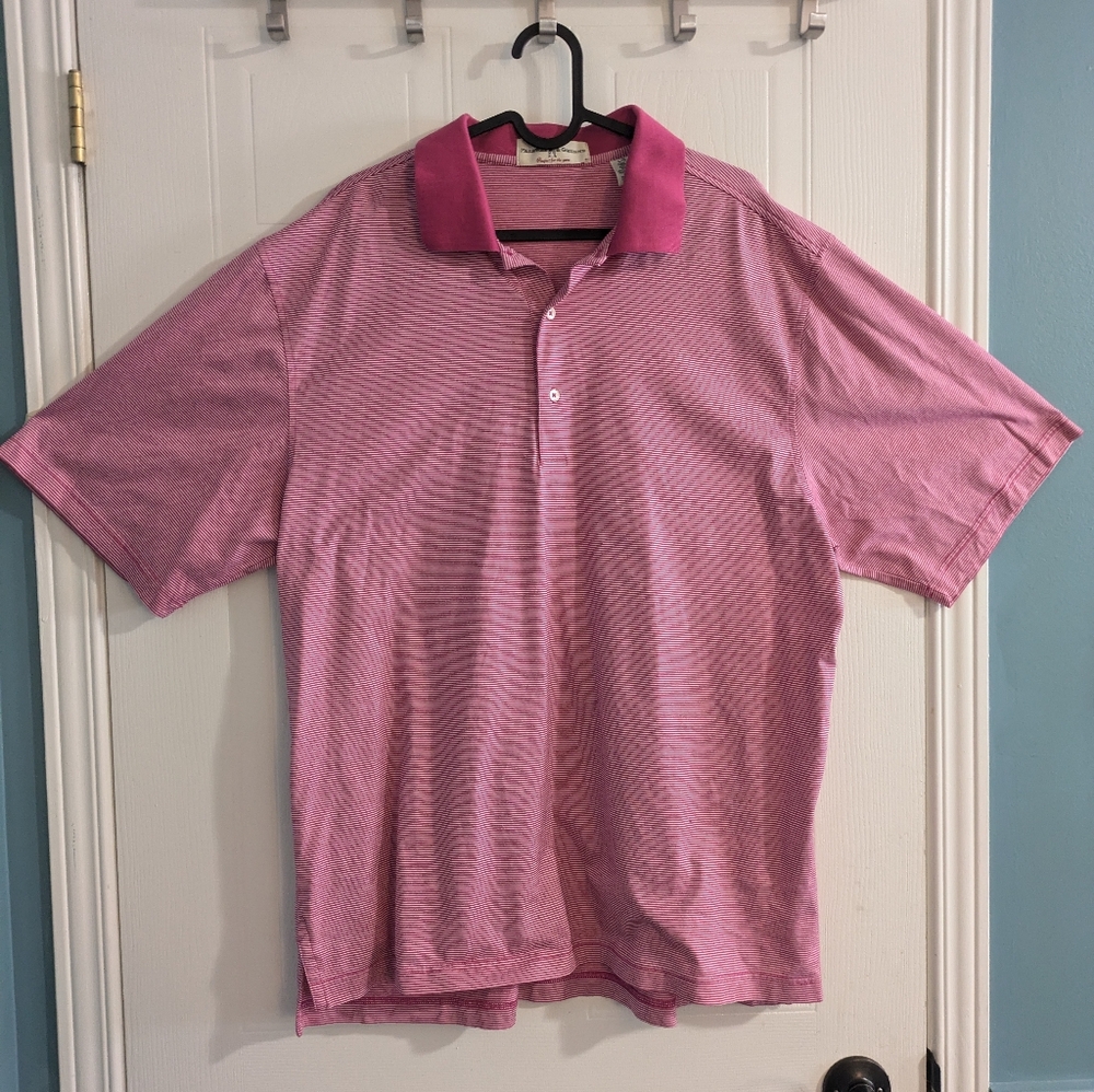 Fairway & Greene Pink and White Polo Large